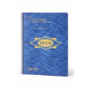 UCLA One Subject Spiral Notebook College Ruled 11x9 Blue 100‎ Sheets Pocket